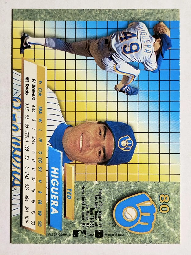 1992 Ultra #80 Ted Higuera