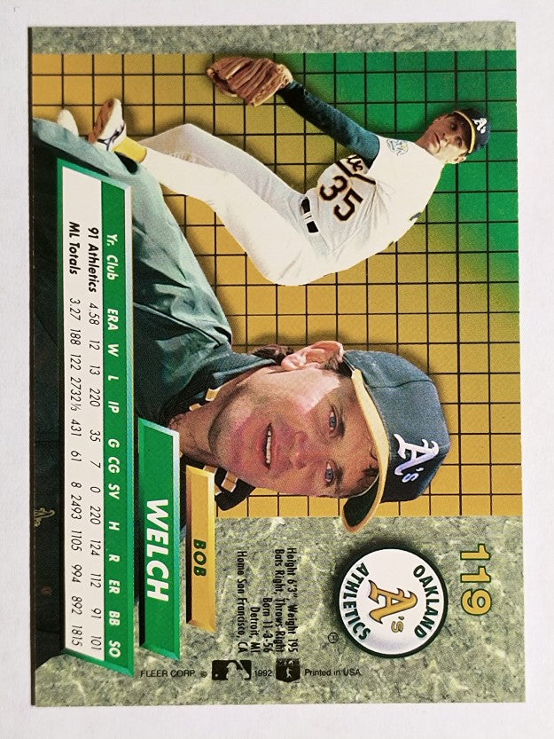 1992 Ultra #119 Bob Welch
