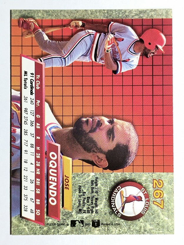 1992 Ultra #267 Jose Oquendo