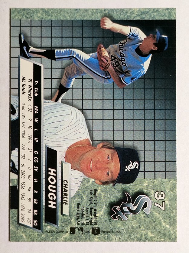 1992 Ultra #37 Charlie Hough