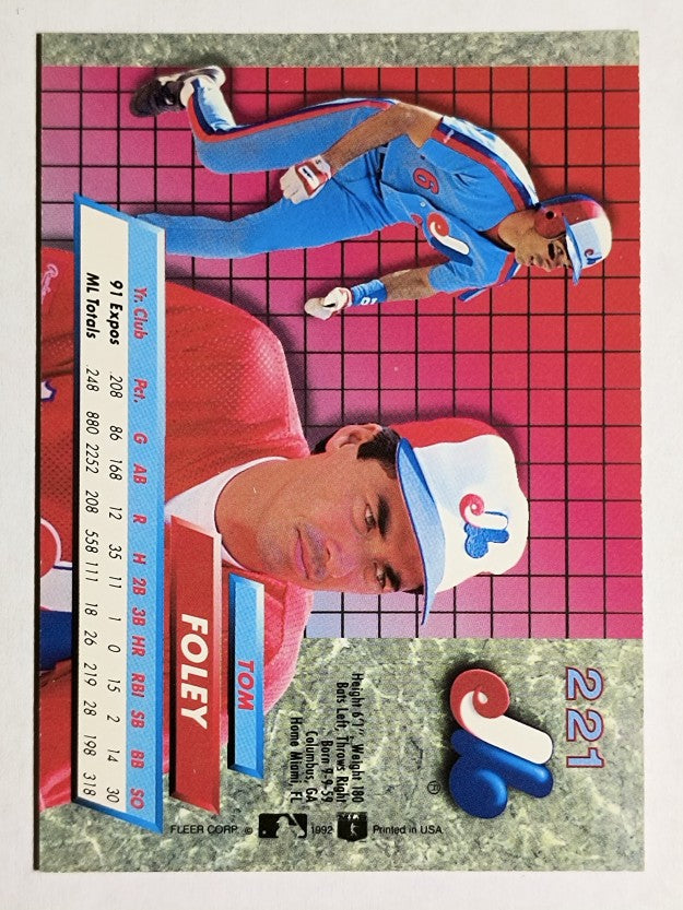 1992 Ultra #221 Tom Foley