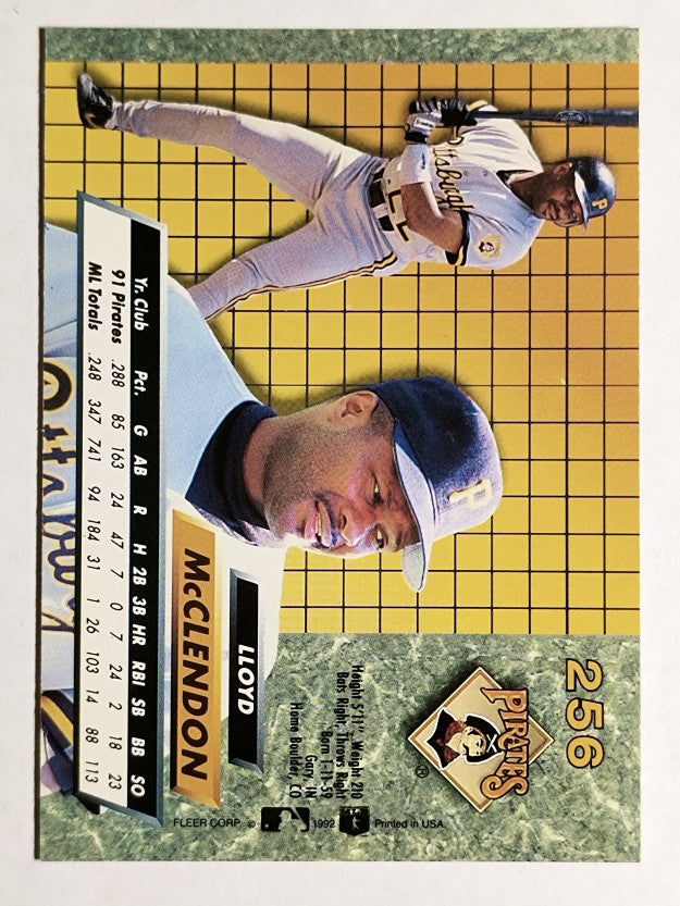 1992 Ultra #256 Lloyd McClendon