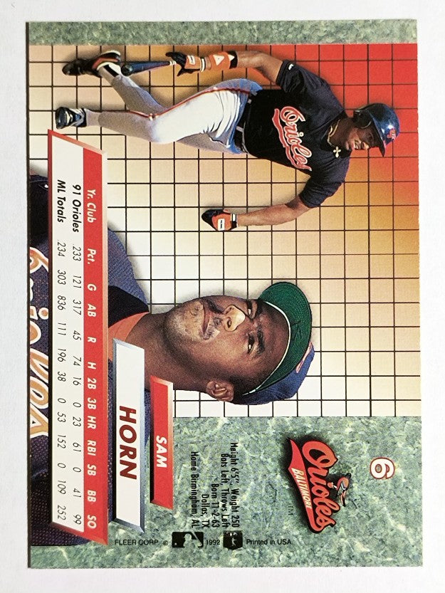 1992 Ultra #6 Sam Horn