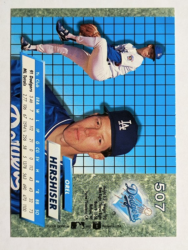 1992 Ultra #507 Orel Hershiser