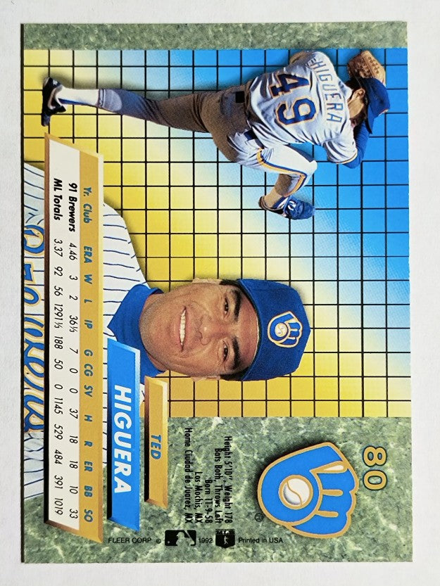 1992 Ultra #80 Ted Higuera
