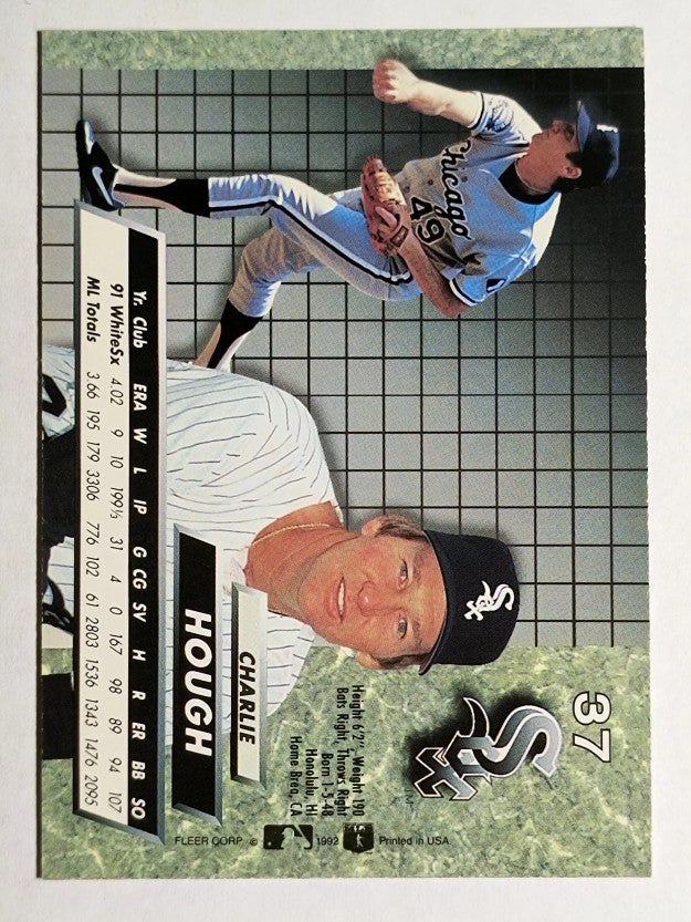 1992 Ultra #37 Charlie Hough