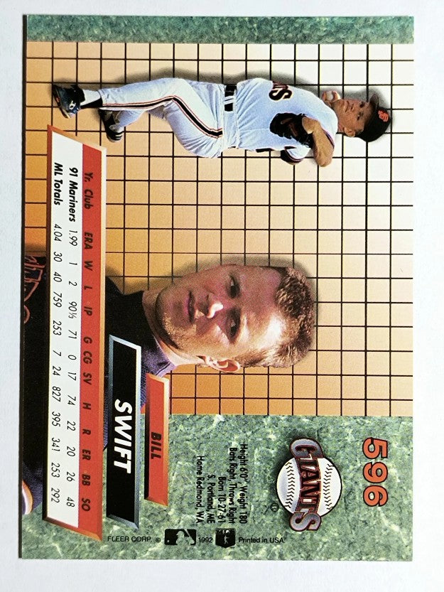 1992 Ultra #596 Bill Swift