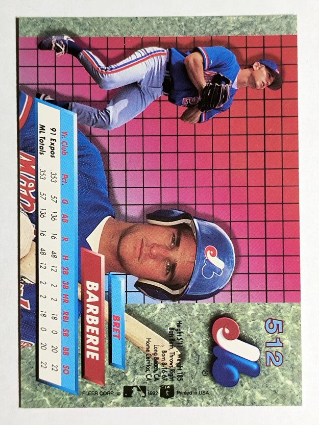 1992 Ultra #512 Bret Barberie