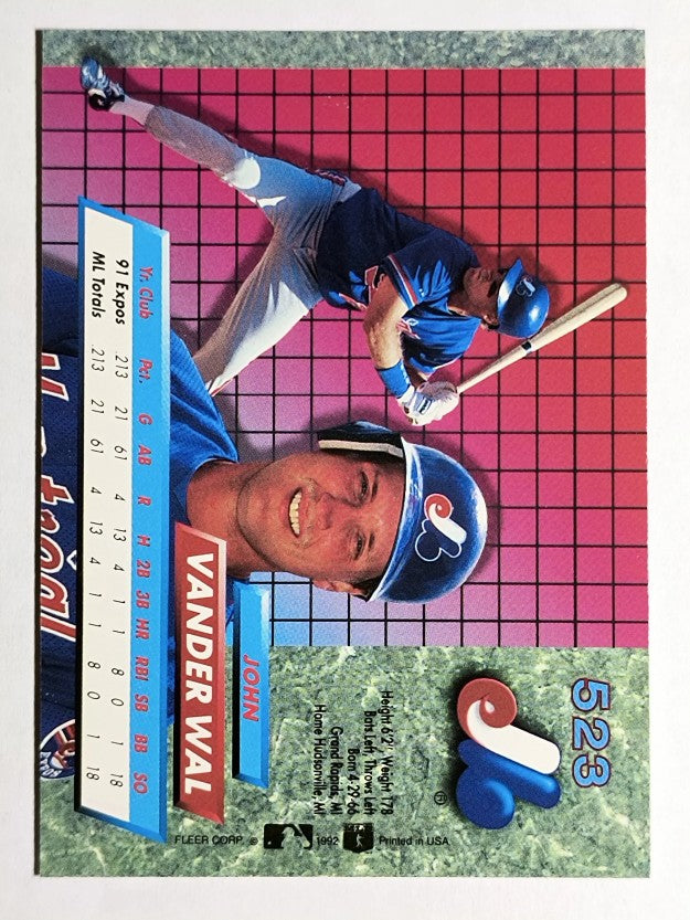 1992 Ultra #523 John Vander Wal