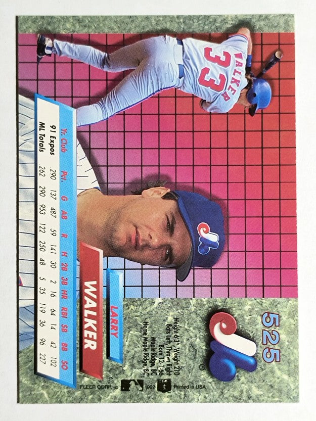 1992 Ultra #525 Larry Walker