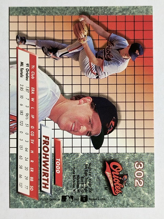 1992 Ultra #302 Todd Frohwirth