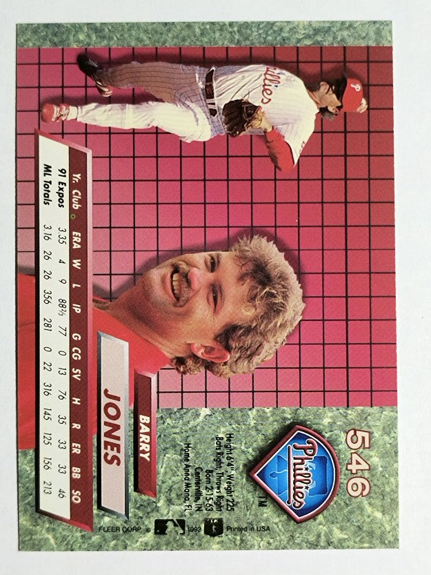 1992 Ultra #546 Barry Jones