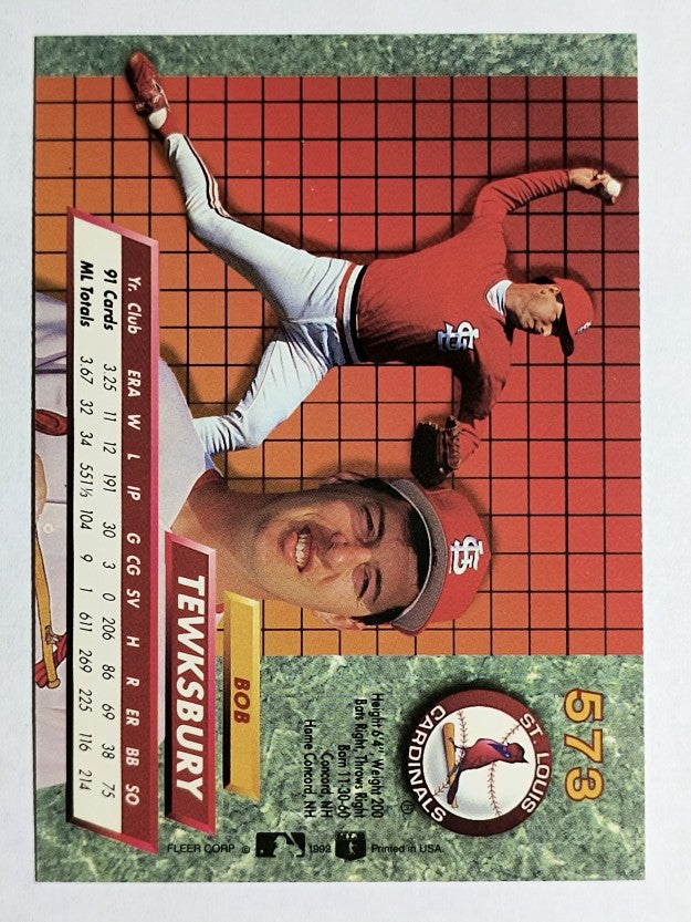 1992 Ultra #573 Bob Tewksbury