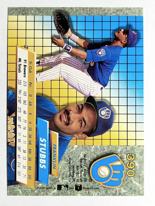1992 Ultra #390 Franklin Stubbs