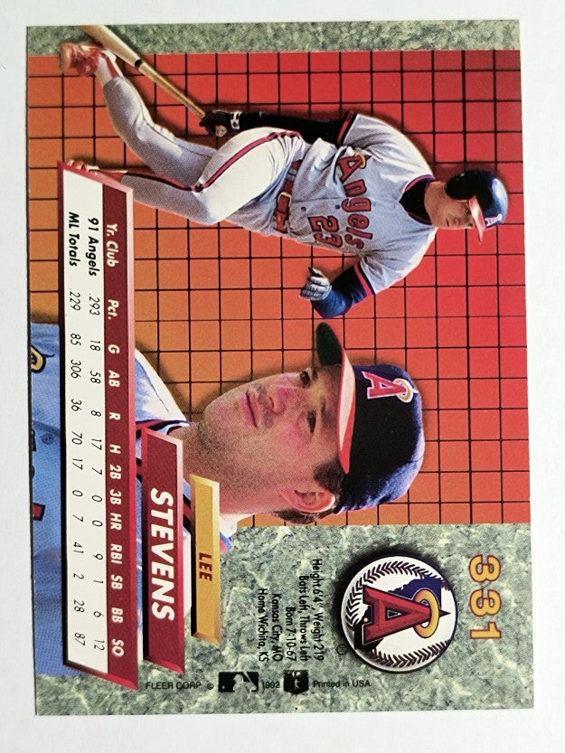1992 Ultra #331 Lee Stevens