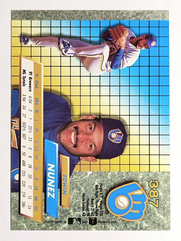 1992 Ultra #387 Edwin Nunez