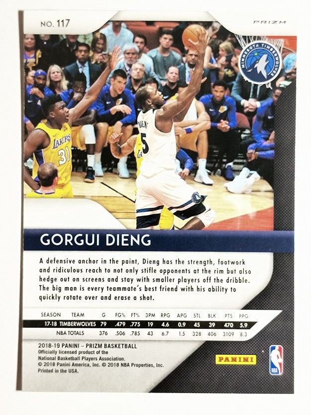 2018-19 Panini Prizm Prizms Red White and Blue #117 Gorgui Dieng