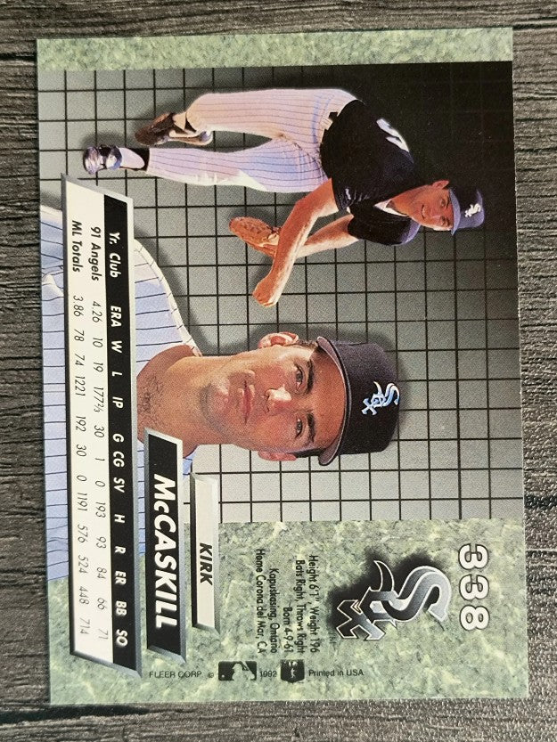 1992 Ultra #338 Kirk McCaskill