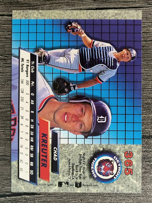 1992 Ultra #365 Chad Kreuter