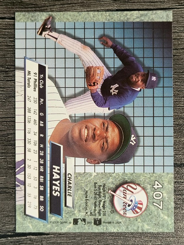 1992 Ultra #407 Charlie Hayes