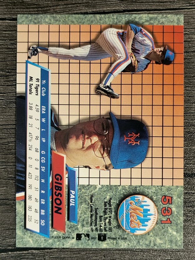 1992 Ultra #531 Paul Gibson