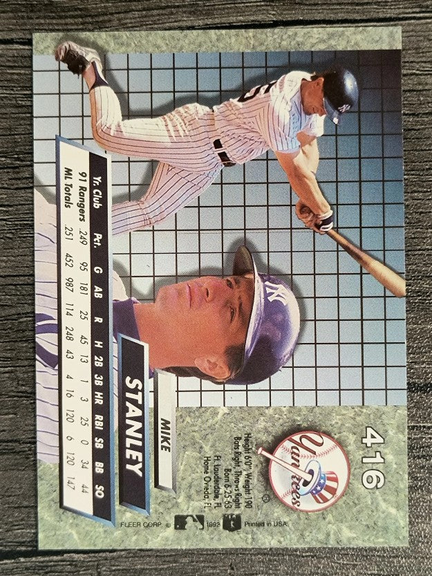 1992 Ultra #416 Mike Stanley