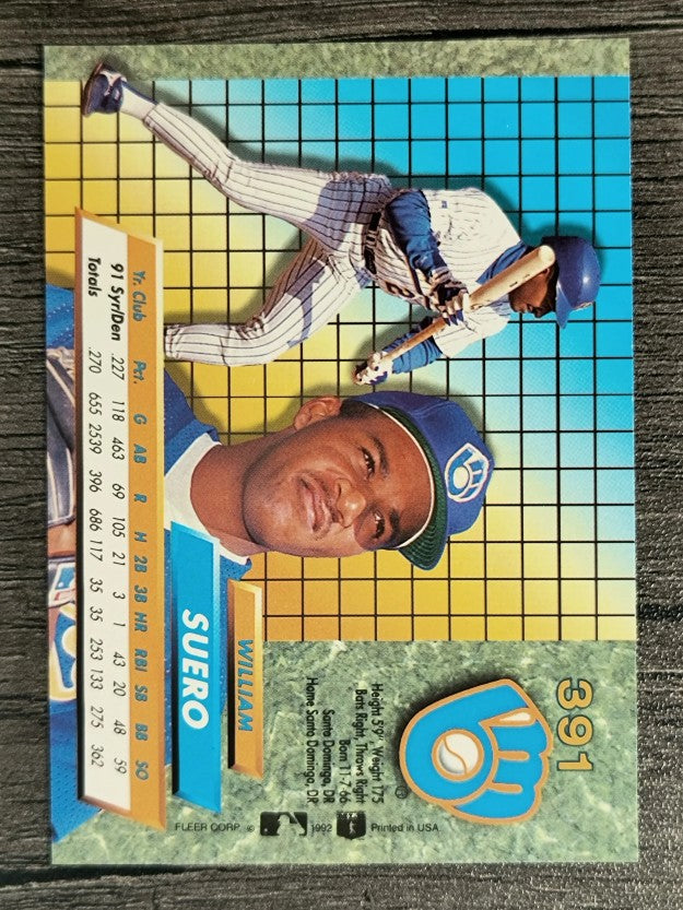 1992 Ultra #391 William Suero