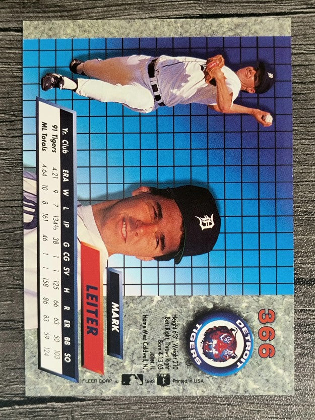 1992 Ultra #366 Mark Leiter