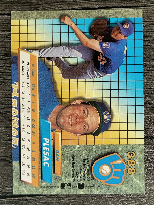 1992 Ultra #388 Dan Plesac