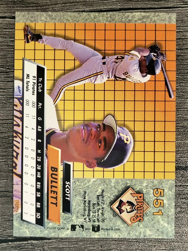1992 Ultra #551 Scott Bullett RC