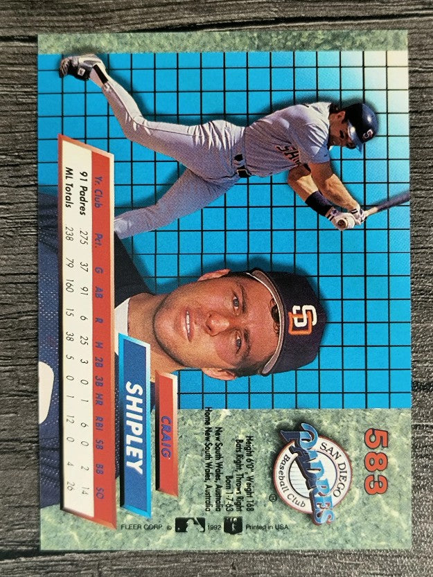 1992 Ultra #583 Craig Shipley