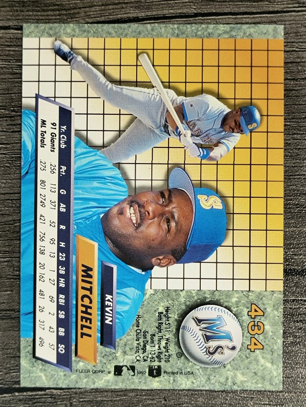 1992 Ultra #434 Kevin Mitchell