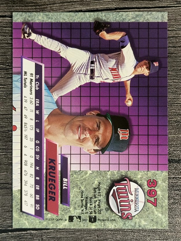 1992 Ultra #397 Bill Krueger