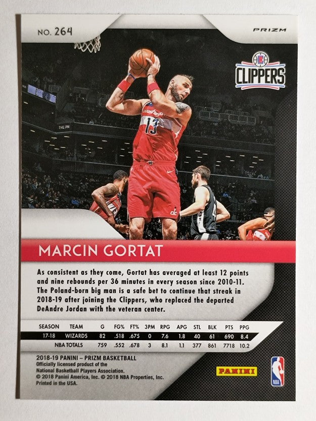 2018-19 Panini Prizm Prizms Red White and Blue #264 Marcin Gortat