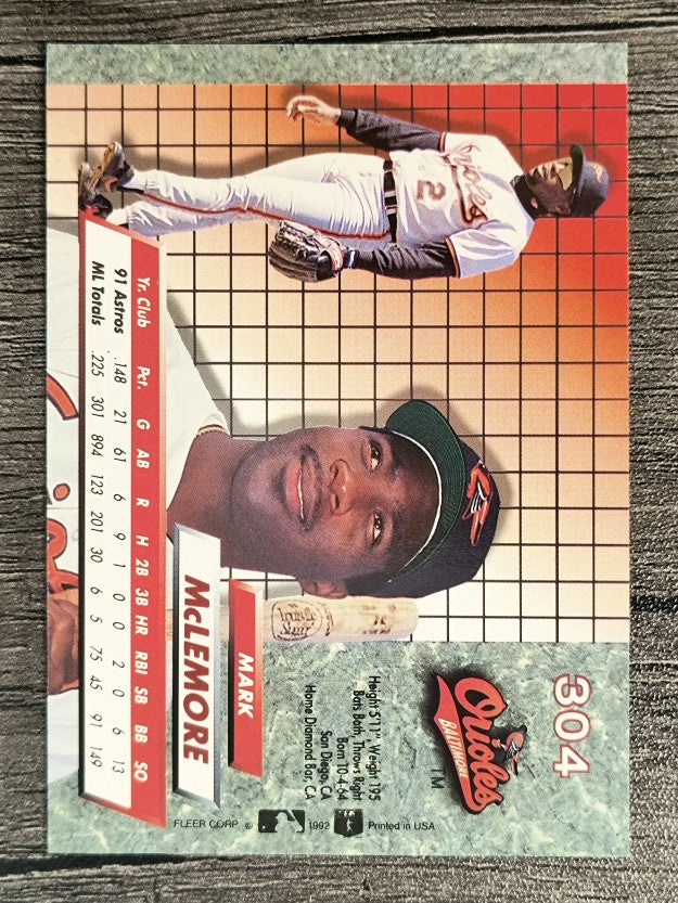 1992 Ultra #304 Mark McLemore