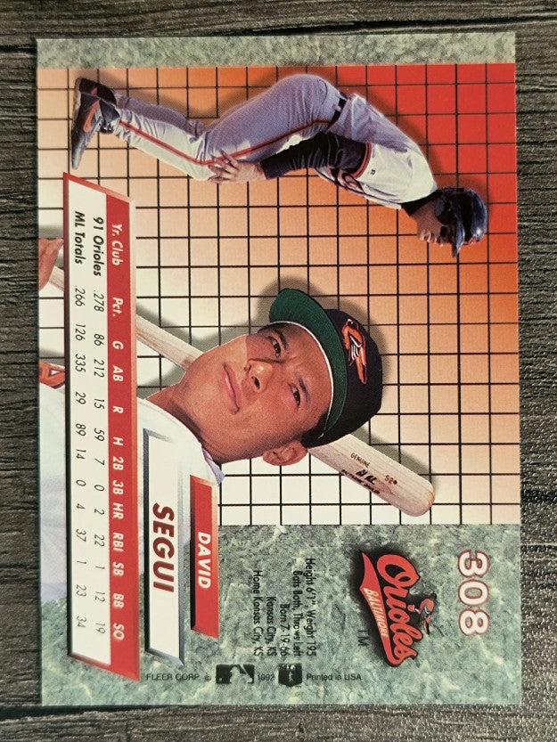 1992 Ultra #308 David Segui