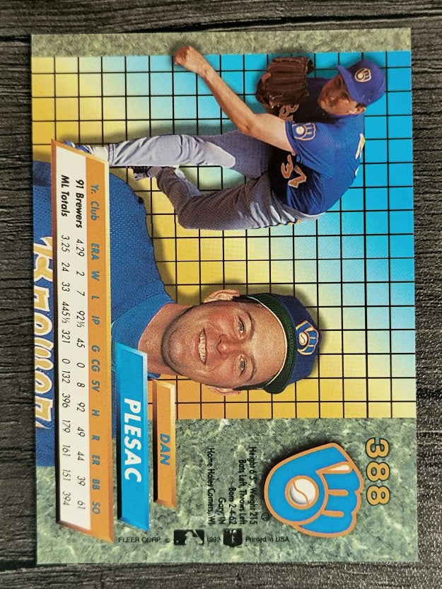 1992 Ultra #388 Dan Plesac