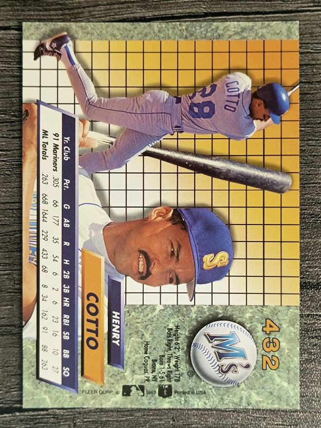 1992 Ultra #432 Henry Cotto