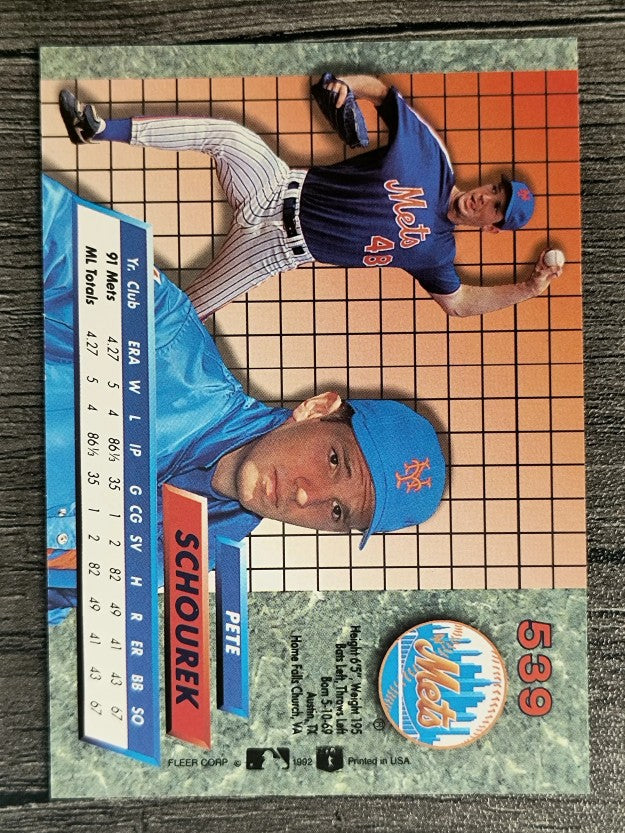1992 Ultra #539 Pete Schourek