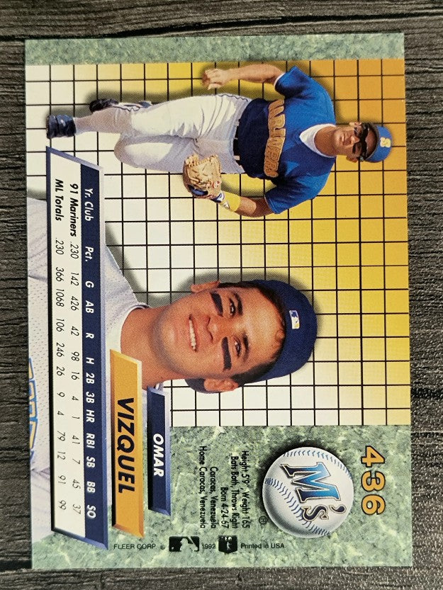 1992 Ultra #436 Omar Vizquel