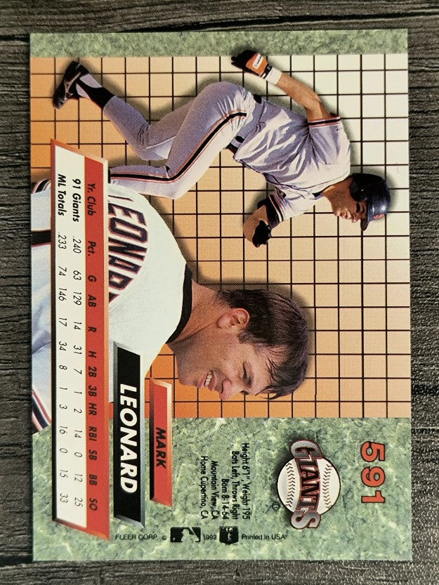 1992 Ultra #591 Mark Leonard