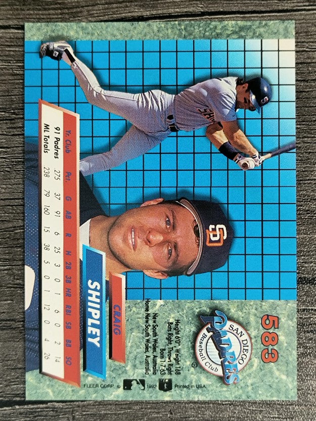 1992 Ultra #583 Craig Shipley