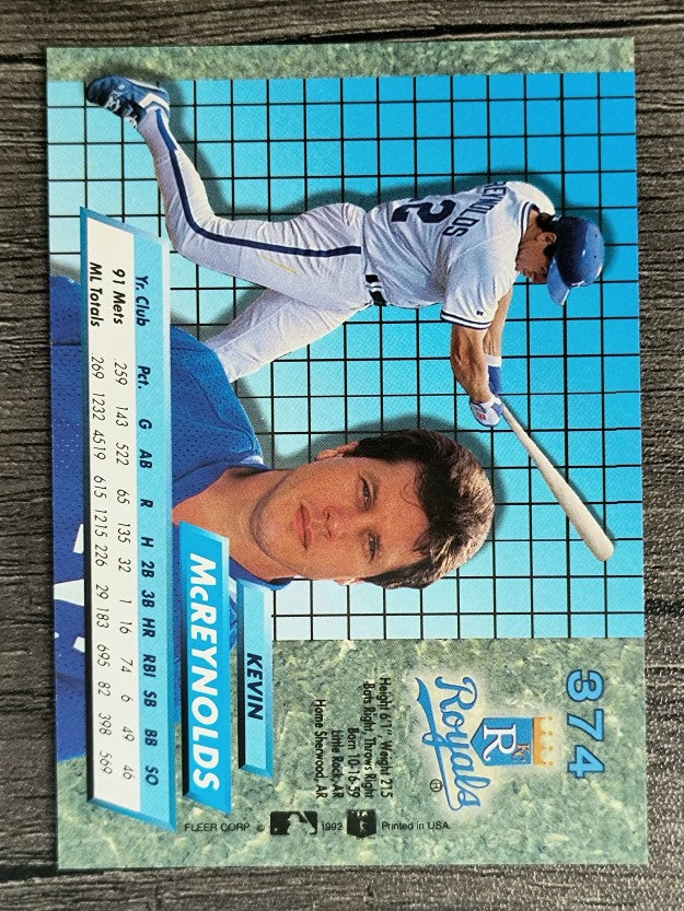 1992 Ultra #374 Kevin McReynolds