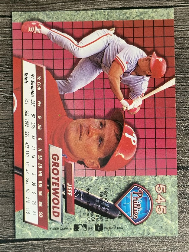 1992 Ultra #545 Jeff Grotewold
