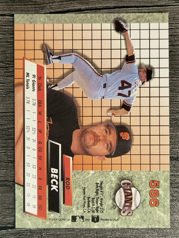 1992 Ultra #586 Rod Beck RC
