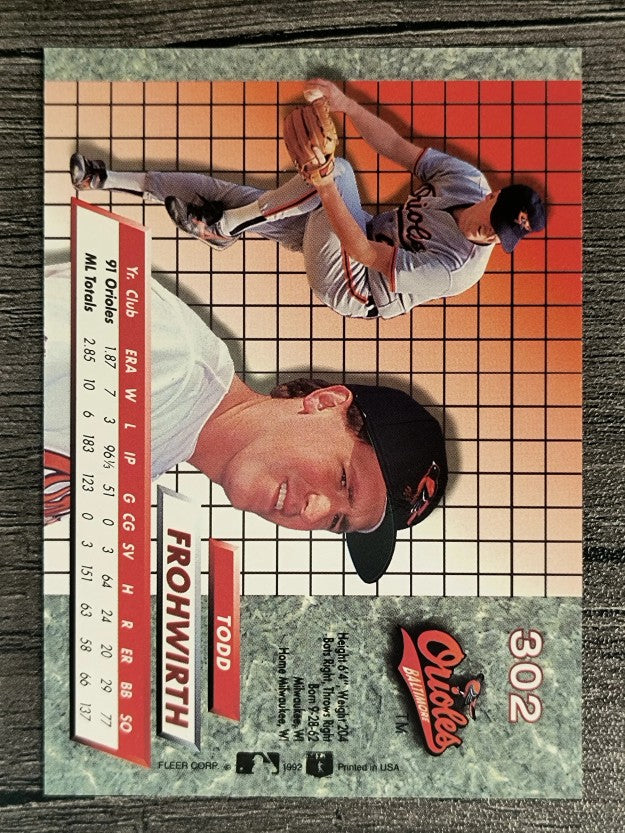 1992 Ultra #302 Todd Frohwirth