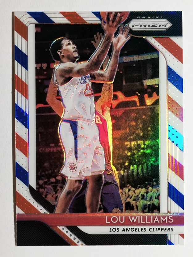 2018-19 Panini Prizm Prizms Red White and Blue #224 Lou Williams