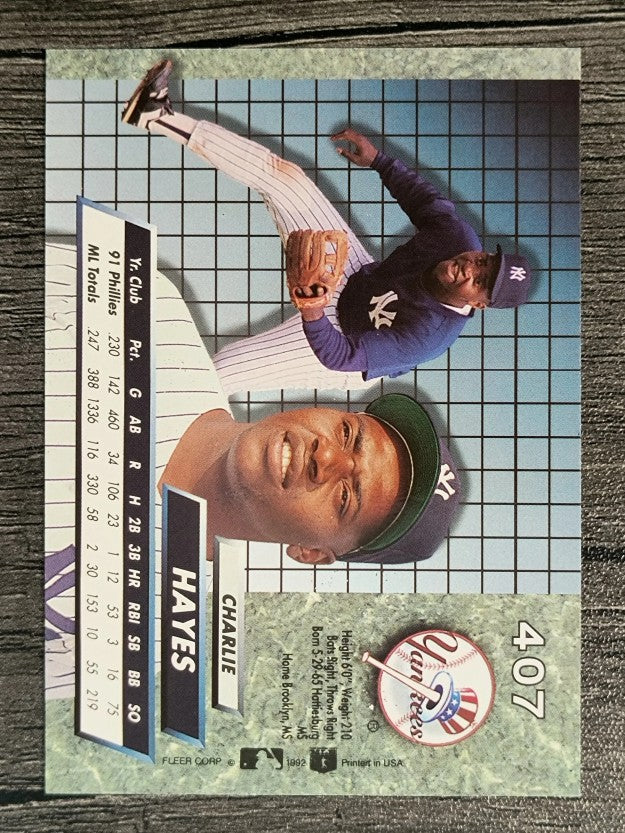 1992 Ultra #407 Charlie Hayes