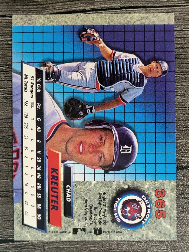 1992 Ultra #365 Chad Kreuter