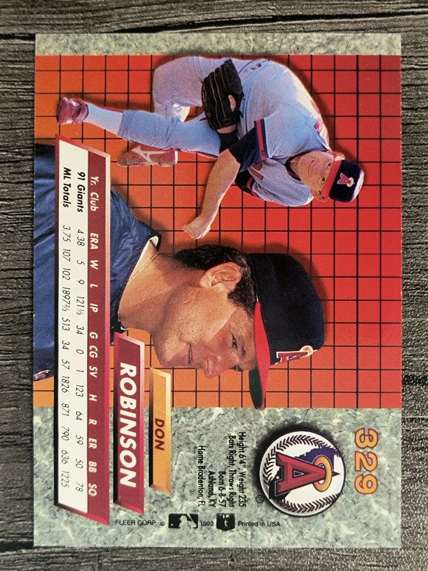 1992 Ultra #329 Don Robinson